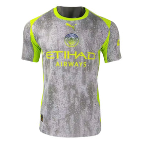 Camisa Manchester City 2025/26 Edição Treino Cinza / Verde - Versão Torcedor