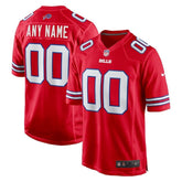 Buffalo Bills NFL Game Jersey Customizável - Vermelho