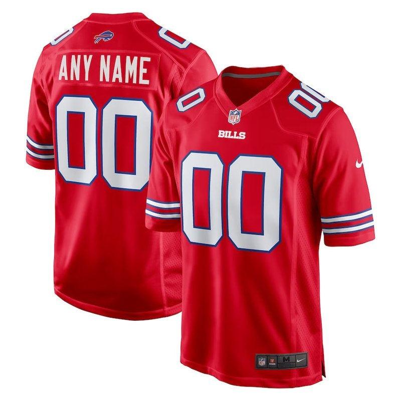 Buffalo Bills NFL Game Jersey Customizável - Vermelho