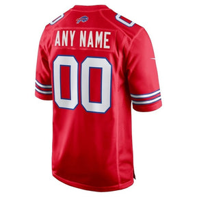 Buffalo Bills NFL Game Jersey Customizável - Vermelho