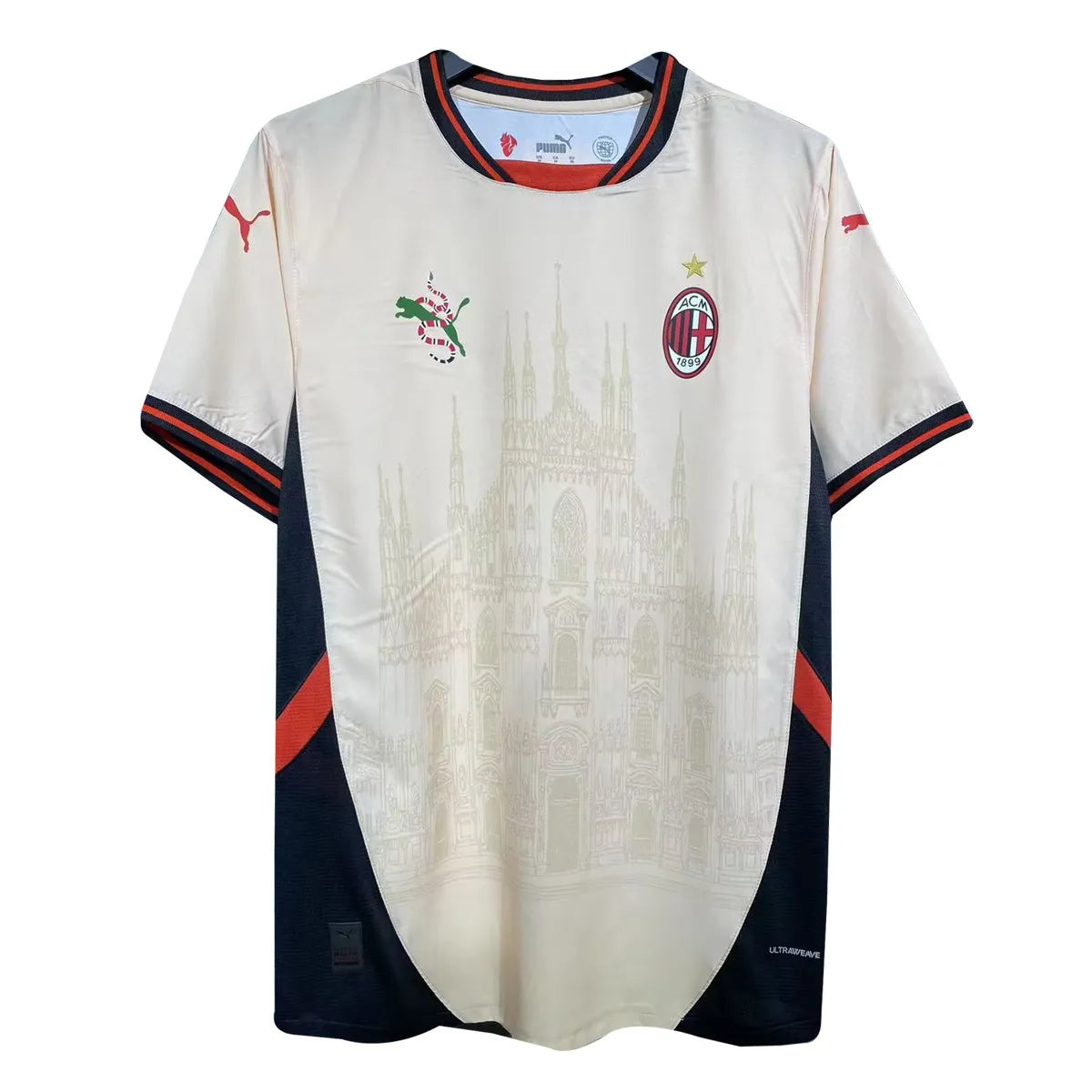 Camisa AC Milan X Gucci 2025/26 Igreja - Versão Jogador