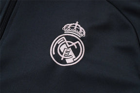 Agasalho Real Madrid 2025/26 Cinza Escuro - Com Ziper