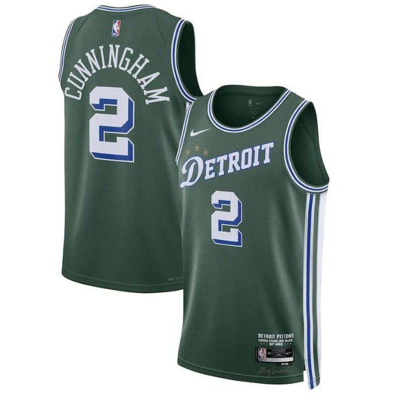 Cade Cunningham Detroit Pistons Unisex 2023 NBA Jersey - City Edition - Verde