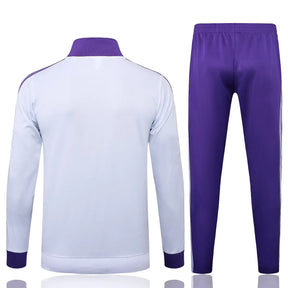Agasalho Real Madrid 2025/26 Branco / Roxo - Com Ziper