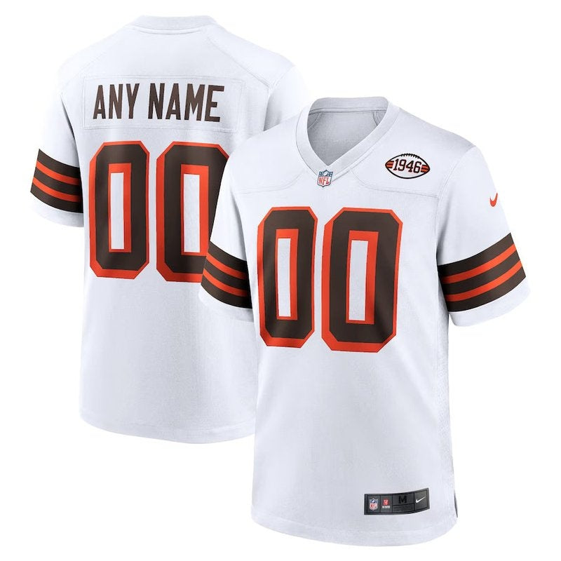 Cleveland Browns - 1946 Collection Alternate Custom NFL Jersey - Marrom - Branco