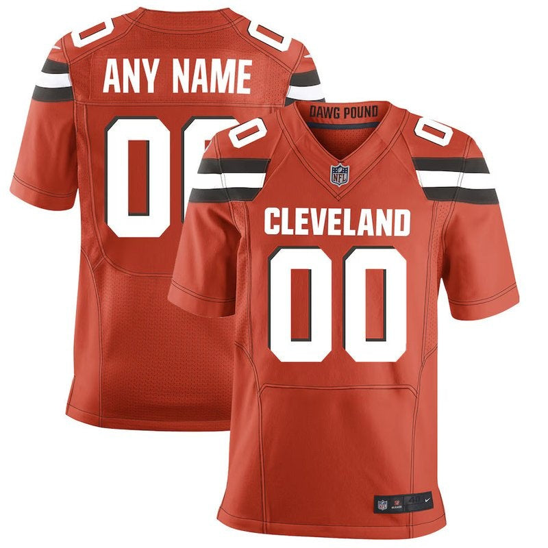 Cleveland Browns - Custom Alternate NFL Jersey - Marrom - Laranja