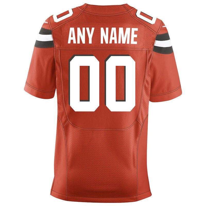 Cleveland Browns - Custom Alternate NFL Jersey - Marrom - Laranja