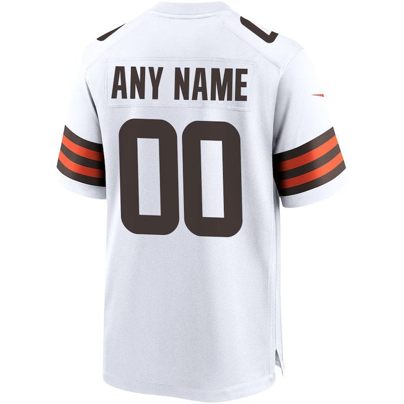 Cleveland Browns - Custom NFL Game Jersey - Marrom - Branco