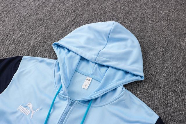 Agasalho Manchester City 21/22 Azul - Com Capuz