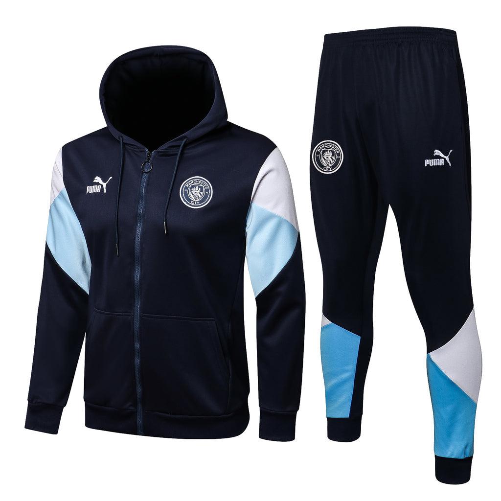 Agasalho Manchester City 21/22 Azul - Com Capuz