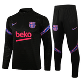 Agasalho Barcelona 21/22 Preta e Roxa - Com Fecho