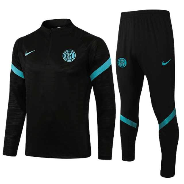 Agasalho Inter de Milão 21/22 Preto - Com Fecho