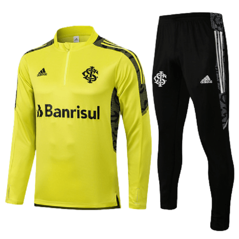 Agasalho Internacional 21/22 Verde Fluorescente e Preto - Com Fecho