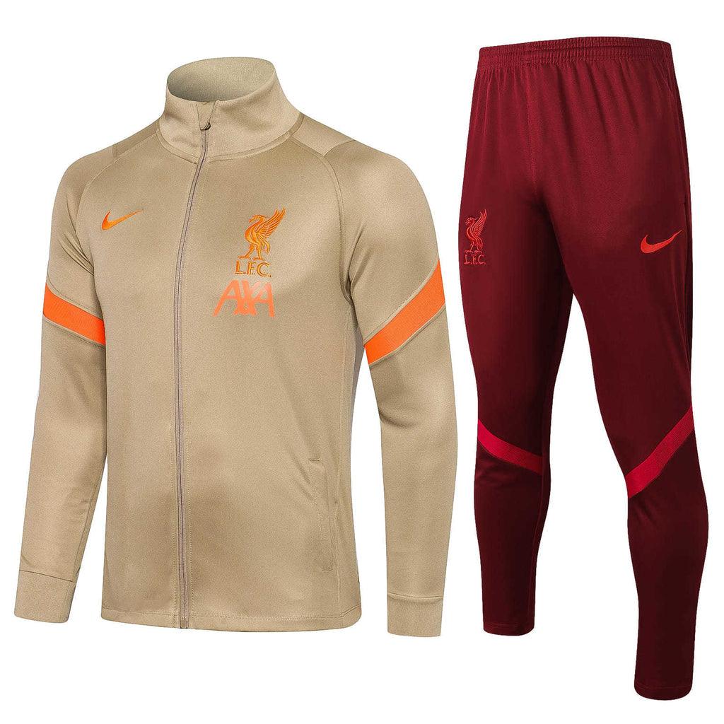 Agasalho Liverpool 21/22 Bege e Vermelho - Com Ziper