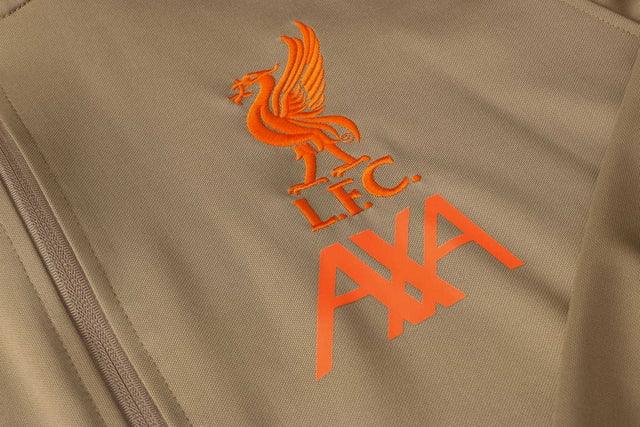 Agasalho Liverpool 21/22 Bege e Vermelho - Com Ziper