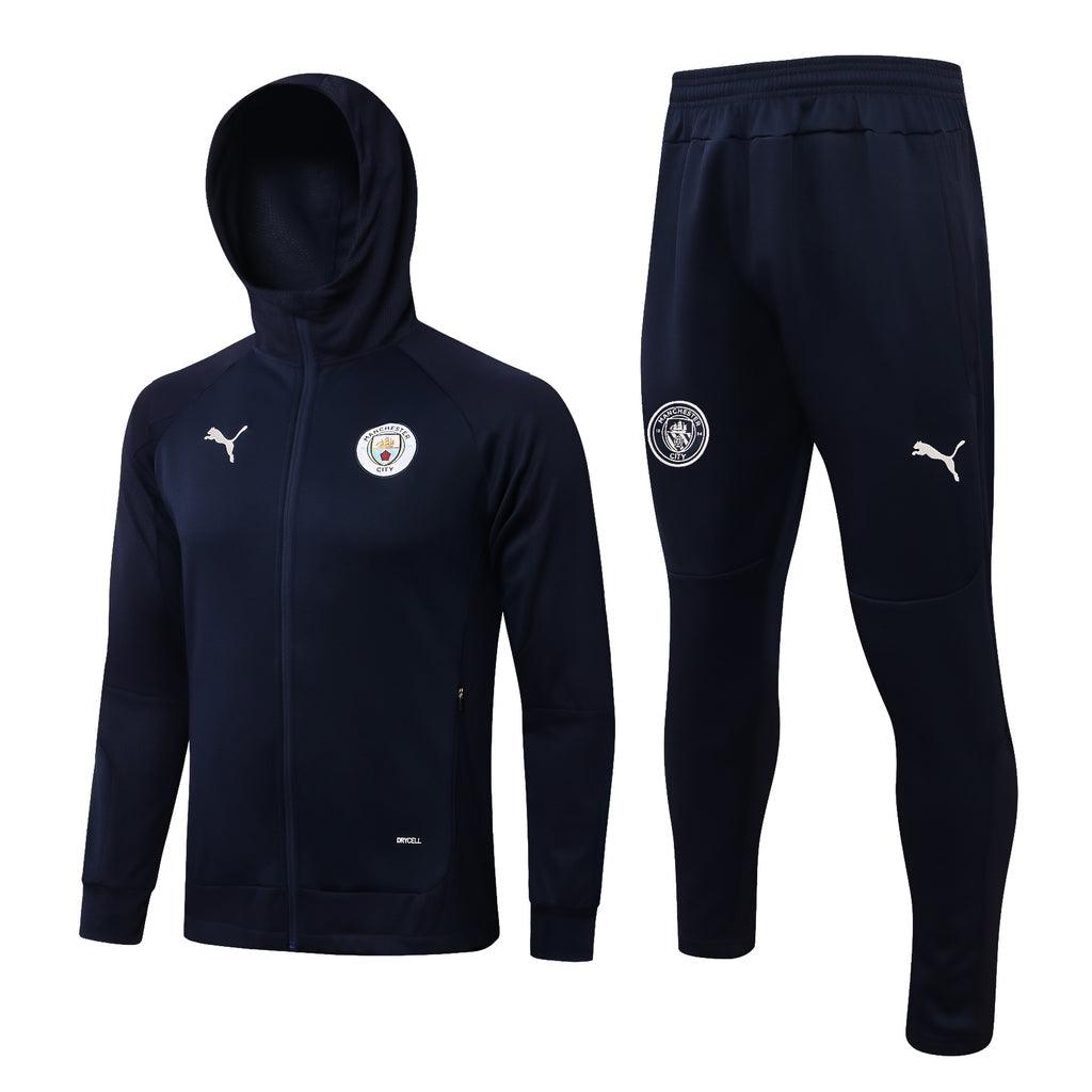 Agasalho Manchester City 21/22 Azul Esuro - Com Capuz