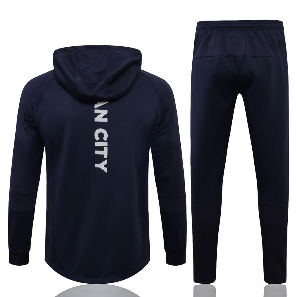 Agasalho Manchester City 21/22 Azul Esuro - Com Capuz