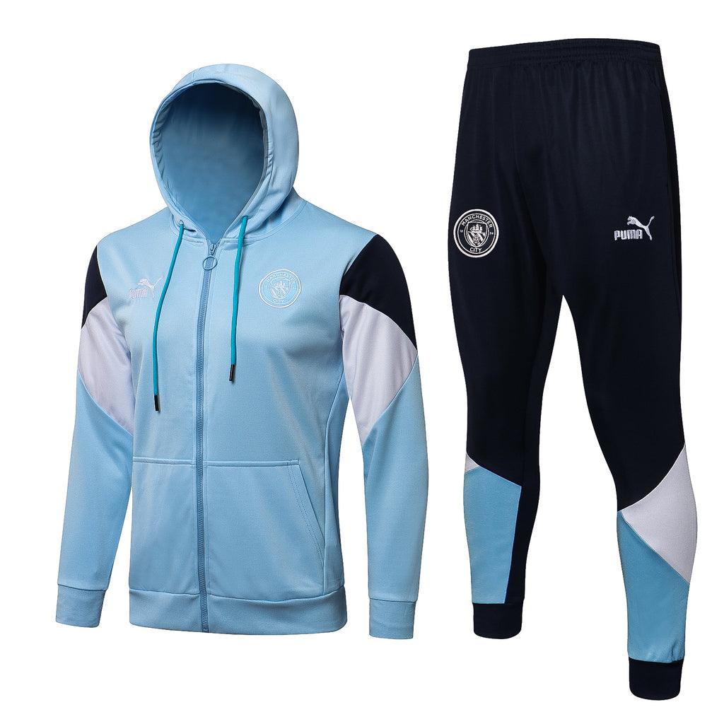 Agasalho Manchester City 21/22 Azul - Com Capuz