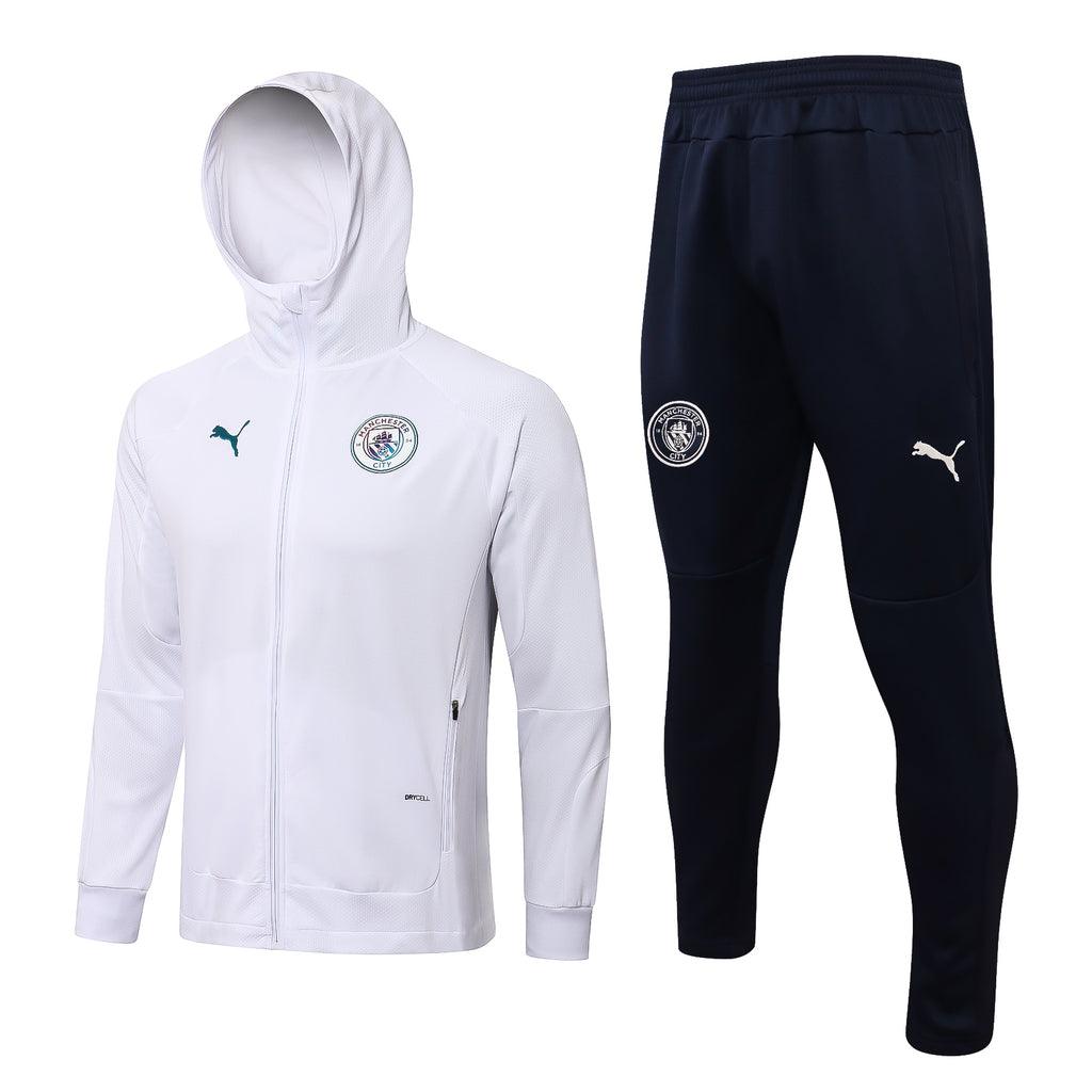 Agasalho Manchester City 21/22 Branco - Com Capuz