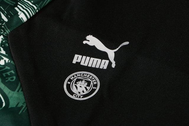 Agasalho Manchester City 21/22 Preta e Verde - Com Ziper