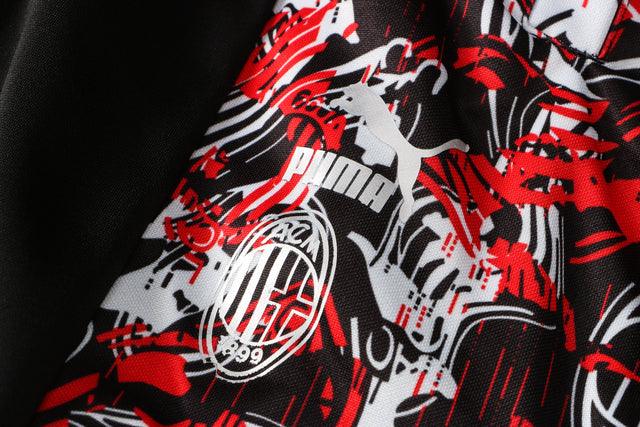 Agasalho Milan 21/22 Preta e Vermelha - Com Ziper