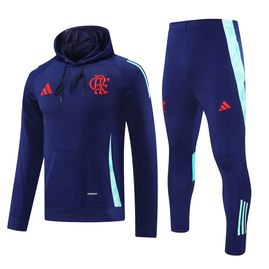 Agasalho Flamengo Azul Escuro Com Capuz 2025/26