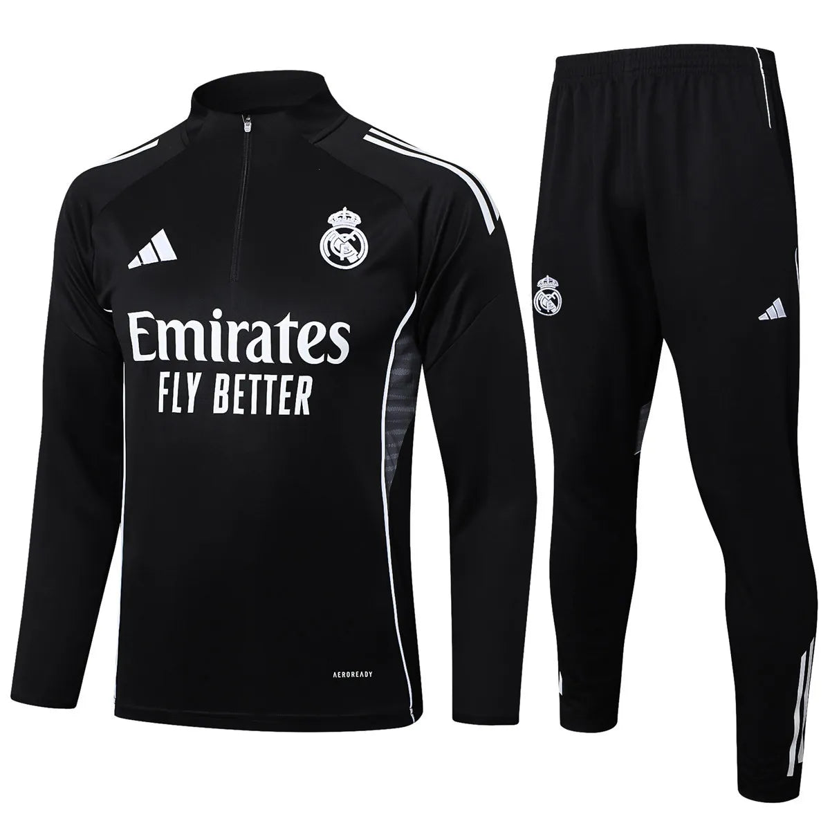 Agasalho Real Madrid 2025/26 Preto - Com Fecho