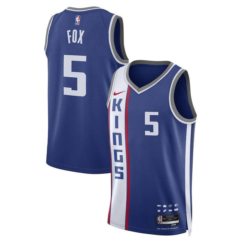 De'Aaron Fox Sacramento Kings Unisex 23/24 NBA Jersey - Azul - City Edition