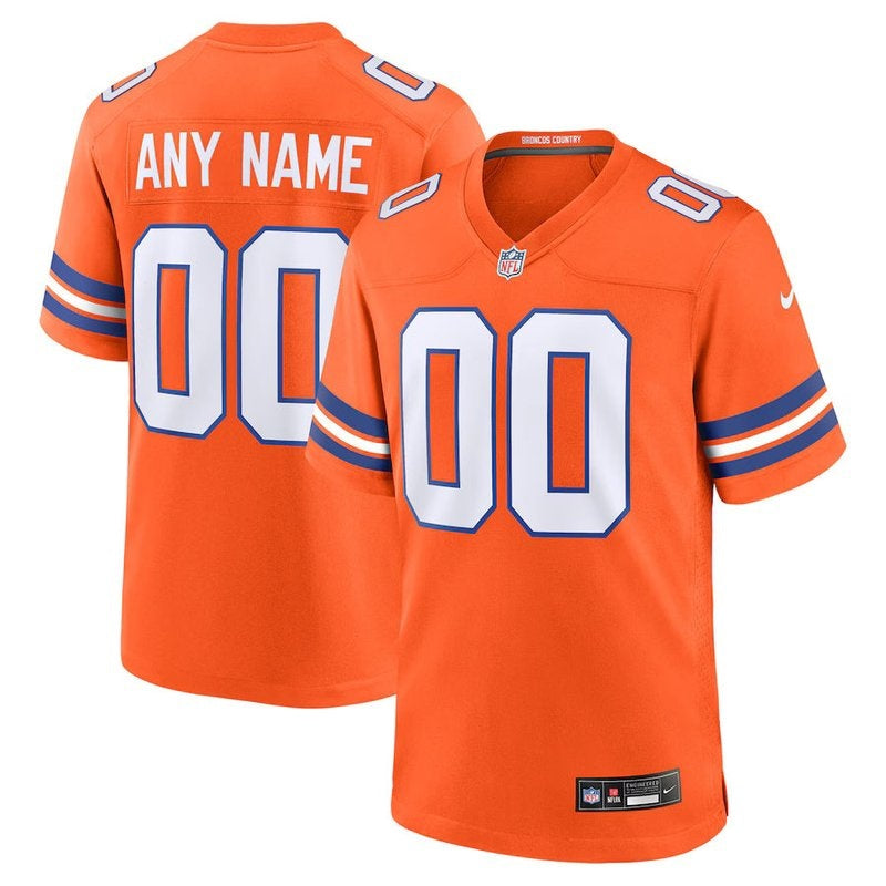 Denver Broncos - Mile High Collection - 1977 Throwback Custom NFL Game Jersey - Laranja