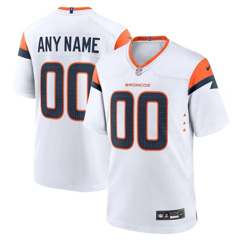 Denver Broncos - Mile High Collection - Custom NFL Game Jersey - Branco
