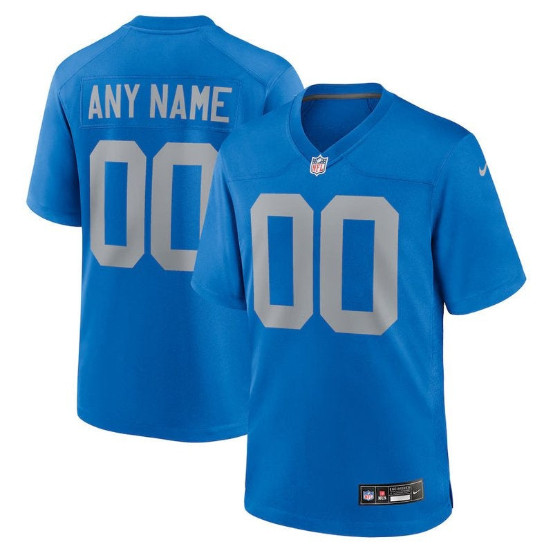 Detroit Lions - Alternate Custom NFL Game Jersey - Azul
