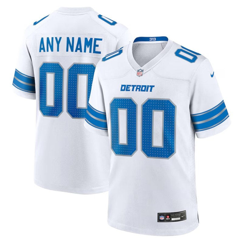 Detroit Lions - Custom NFL Game Jersey - Branco