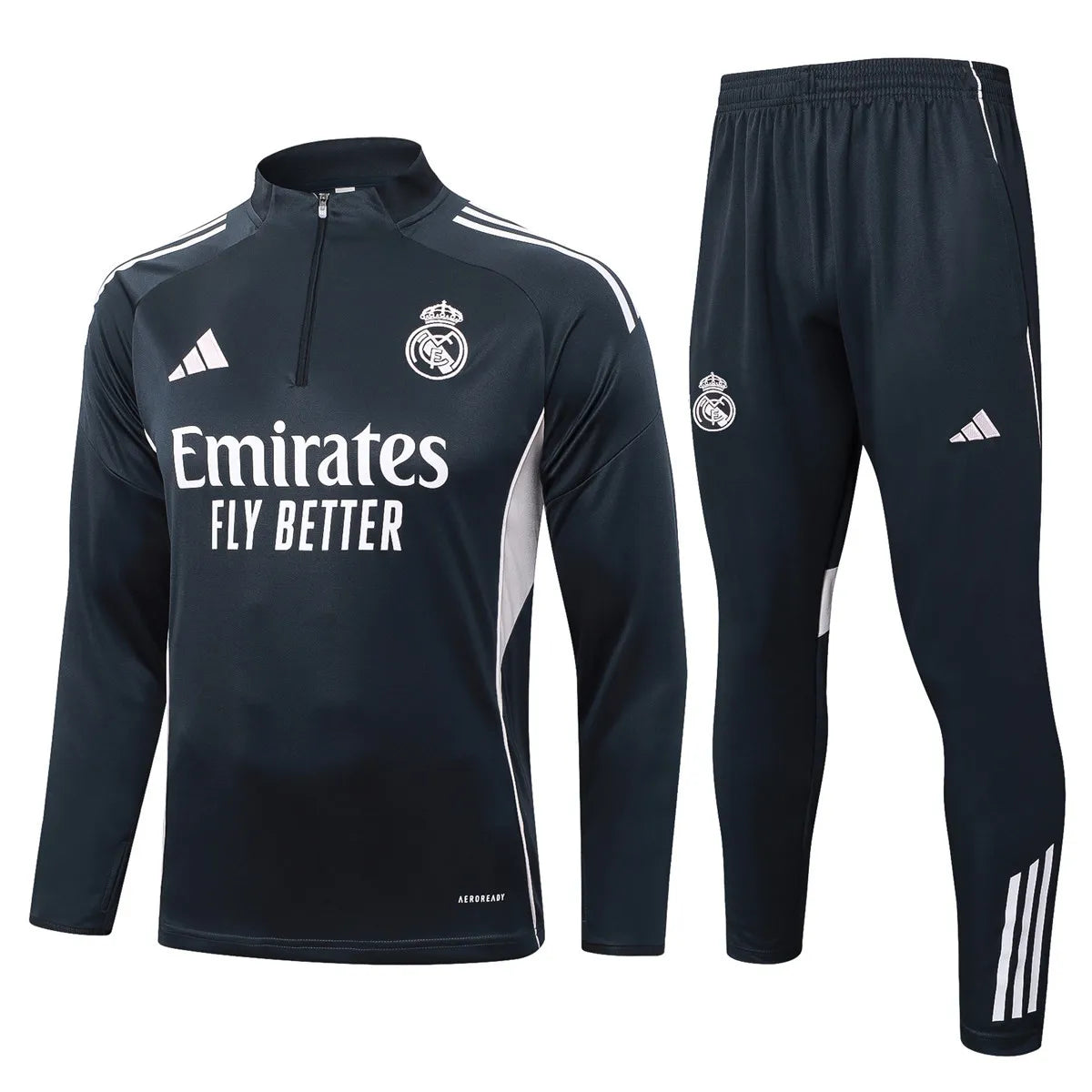 Agasalho Real Madrid 2025/26 Cinza - Com Fecho