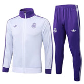 Agasalho Real Madrid 2025/26 Branco / Roxo - Com Ziper