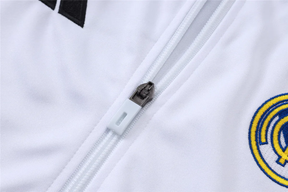 Agasalho Real Madrid 2025/26 Cinza / Branco - Com Ziper