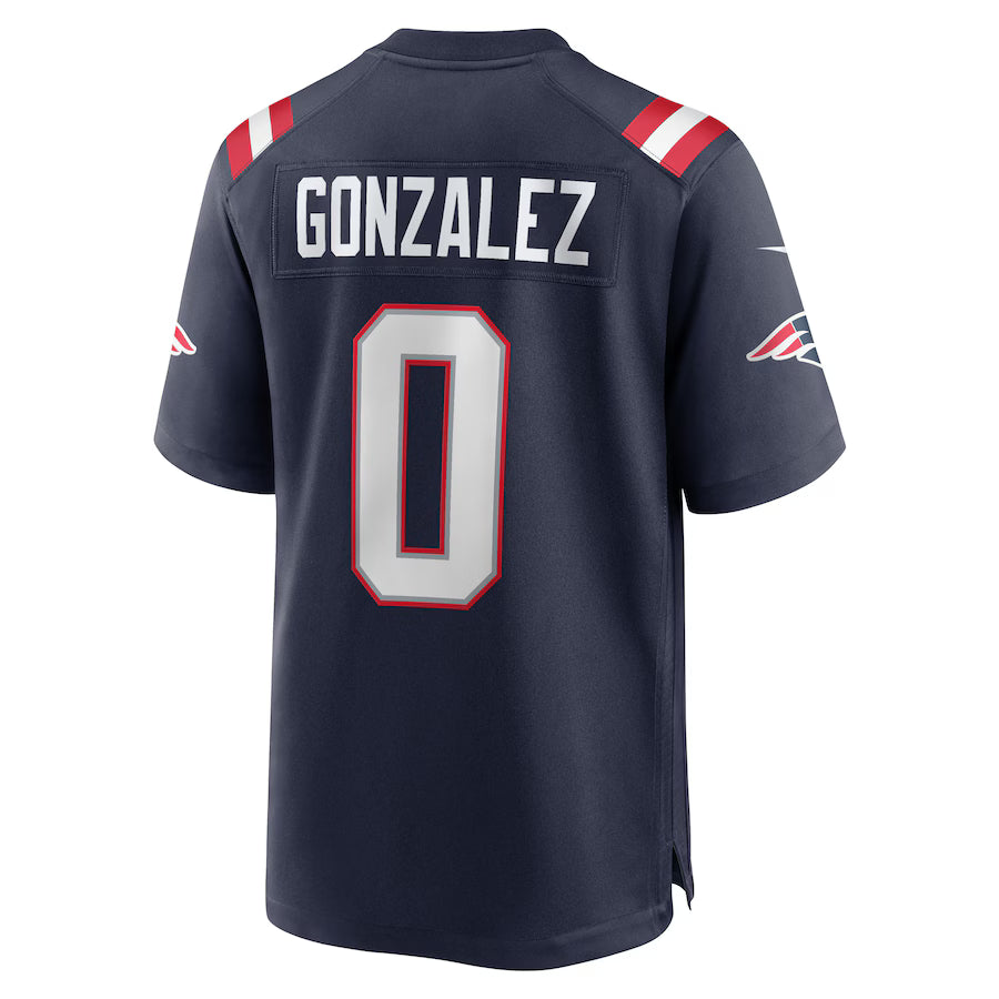 Christian Gonzalez #0 New England Patriots NFL Game Jersey - Azul