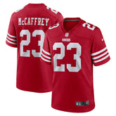 San Francisco 49ers Christian McCaffrey #23 NFL Game Jersey - Vermelho