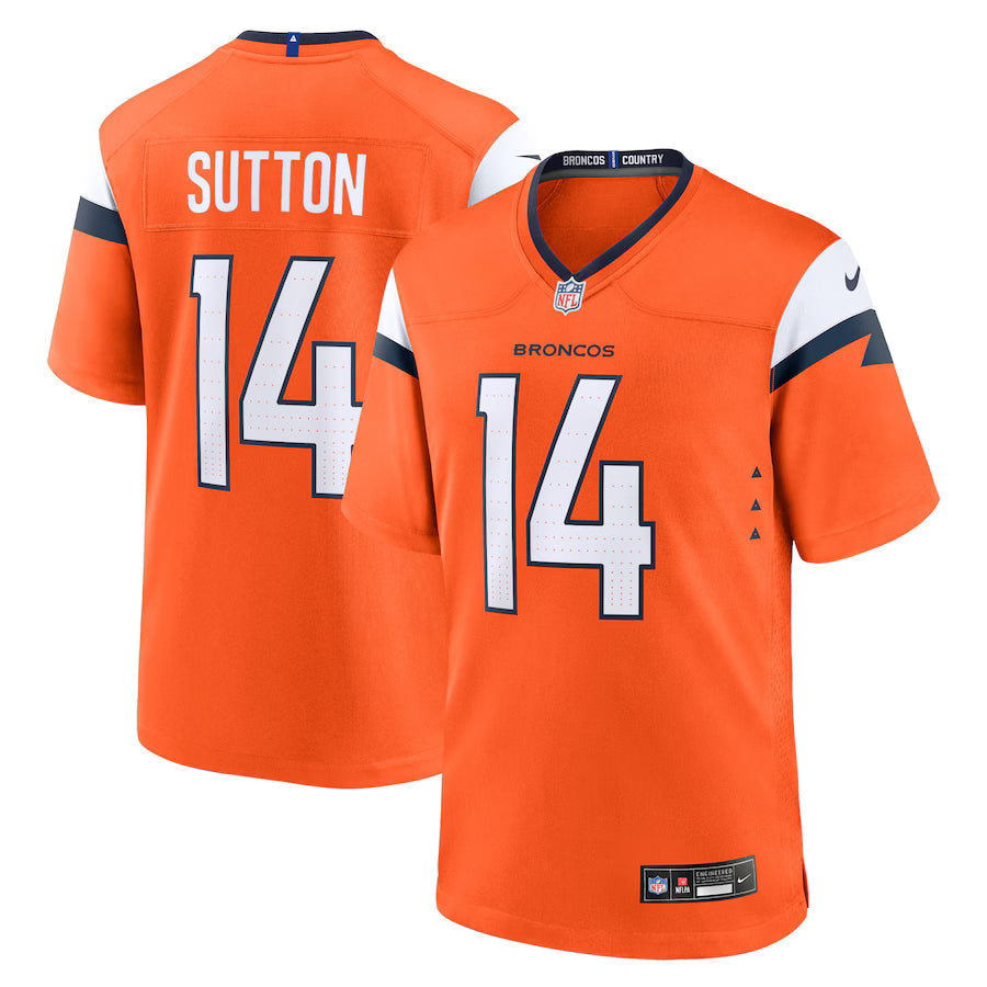 Courtland Sutton #14 Denver Broncos - NFL Game Jersey - Laranja