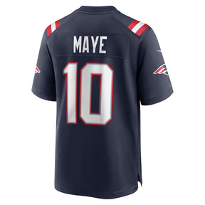 Drake Maye #10 New England Patriots NFL Game Jersey - Azul