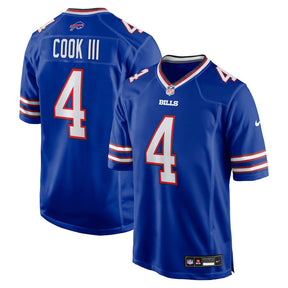 James Cook III #4 Buffalo Bills NFL Game Jersey - Azul