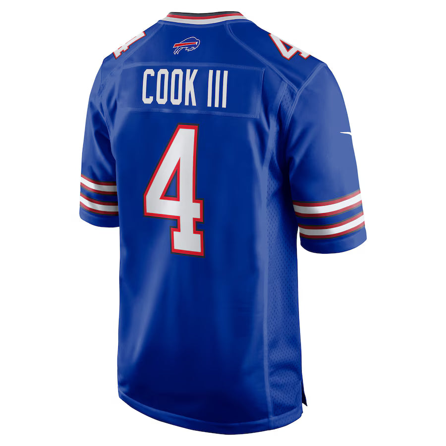 James Cook III #4 Buffalo Bills NFL Game Jersey - Azul