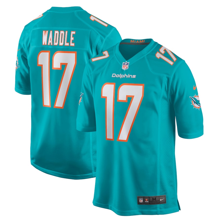 Jaylen Waddle #17 Miami Dolphins - Game Jersey - Aqua