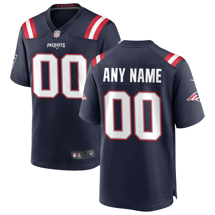 New England Patriots NFL Game Jersey Customizável - Azul