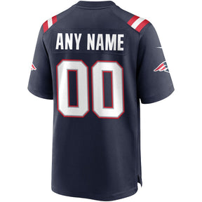 New England Patriots NFL Game Jersey Customizável - Azul