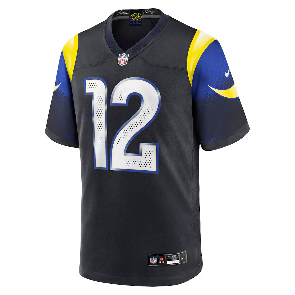 Los Angeles Rams Puka Nacua #12 NFL Game Jersey - Preta