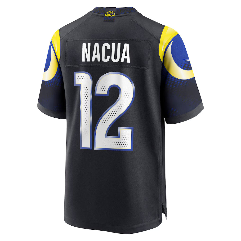 Los Angeles Rams Puka Nacua #12 NFL Game Jersey - Preta