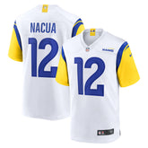 Los Angeles Rams Puka Nacua #12 NFL Game Jersey - Branca