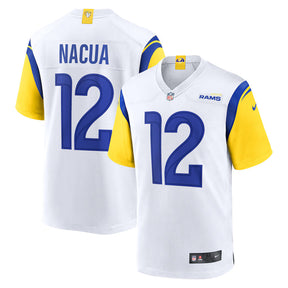 Los Angeles Rams Puka Nacua #12 NFL Game Jersey - Branca