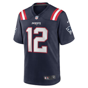Tom Brady #12 New England Patriots NFL Game Jersey - Azul
