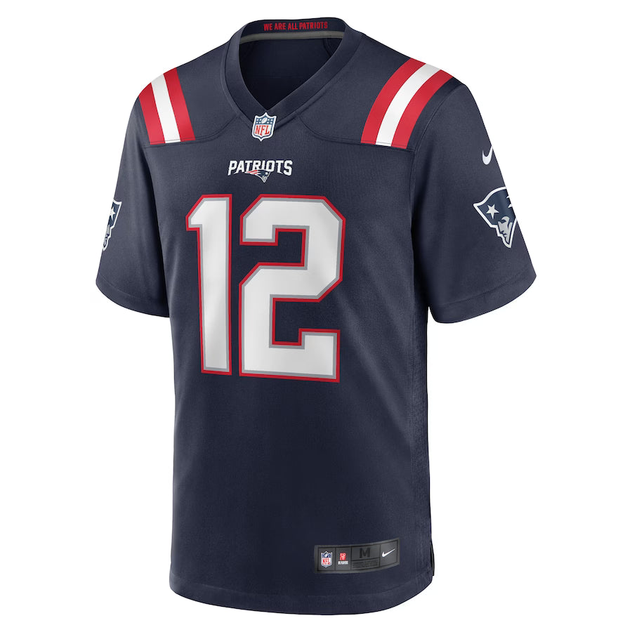 Tom Brady #12 New England Patriots NFL Game Jersey - Azul